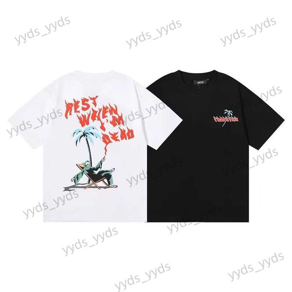 T-shirts pour hommes Trapstar Hip Hop Cartoon Print T-Shirt Unisex Summer ins Cotton Short Sleeve T T230327