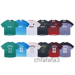 Camisetas para hombres Trapstar Mesh Football Jersey Azul Negro Rojo Hombres Ropa deportiva Camiseta Blazer OE7B RTUO