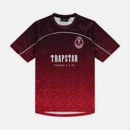 T-shirts hommes Trapstar Mesh Football Jersey Bleu Noir Rouge Hommes Sportswear T-shirt Sport Manches courtes UH