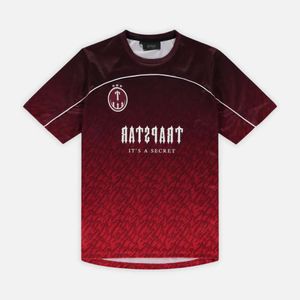 T-shirts voor heren Trapstar Mesh voetbal jersey Blue Black Red Men Sportswear T-shirt goedkope Mac