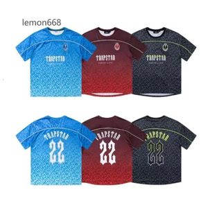 T-shirts masculins Trapstar Mesh Football Jersey Bleu noir rouge MenSwear T-shirt Designer Clothing 43545