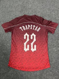 T-shirts voor heren Trapstar Mesh voetbal jersey Blue Black Red Men Sportswear T-shirt
