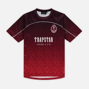 T-shirts voor heren Trapstar Mesh Football Jersey Blue Black Red Men Sportswear T-shirt Tidal Flow Design 657es