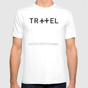 Heren t shirts reizen en genieten van shirt vliegtuig logo typefout minimaal vliegtuig reizende reislust verkennen het leven