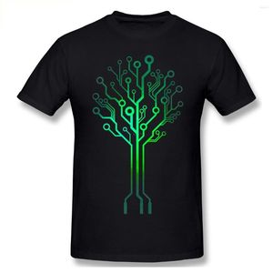 Heren t shirts tree of life elektronisch printplaat shirt groot formaat o-neck katoenen korte mouw aangepaste mannen t-shirt