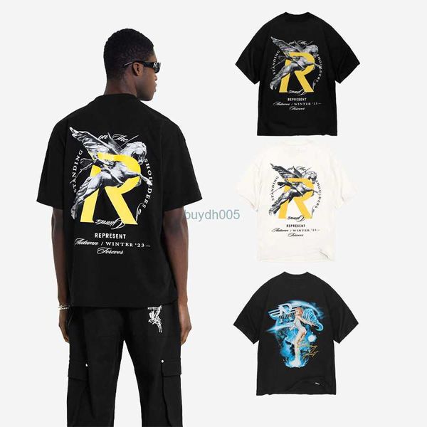 Camisetas para hombre, camiseta de marca de moda, camiseta con eslogan de Pegasus Knight, Ángel, chica, estampado de dibujos animados, camiseta holgada de manga corta para hombre Ndl2