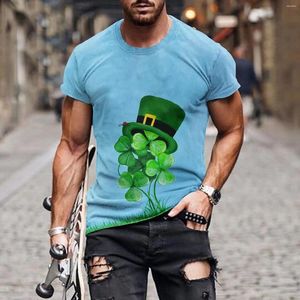 T-shirts pour hommes T-shirts graphiques à la mode Vêtements pour motif irlandais Crewneck Tops St. Day Loose Fit Hommes Vintage