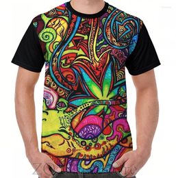 T-shirts pour hommes T-shirt graphique Trippy Hommes Tops Tee Femmes Chemise Funny Print O-cou T-shirts à manches courtes