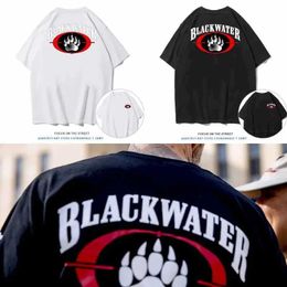 T-shirts masculins Trump Blackwater Agency Military Special Operations Blackwater Agency Group Warrior Men T-shirt O-Neck Summer Short Slve Shirt T240425