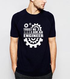 T-shirts pour hommes faites-moi confiance je suis un ingénieur imprimé hommes T-Shirt 2023 été à manches courtes coton haute qualité haut t-shirts