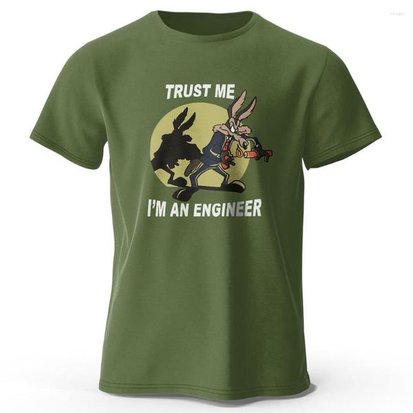Camisetas para hombre Trust Me I Am An Engineer Impreso algodón Y2k Camiseta clásica divertida para hombres Mujeres Ropa deportiva Tops Camisetas