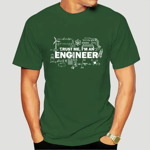 T-shirts homme faites-moi confiance, je suis un ingénieur T-Shirt noir taille S-5XL haut en coton cadeaux de noël T-Shirt 1364J