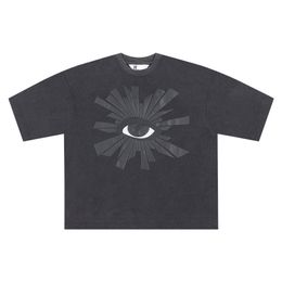 T-shirts pour hommes Truth Eye T-shirts imprimés moussants High Street Vibe T-shirt à manches courtes lavé
