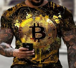T-shirts voor heren T-shirt Crypto Currency Traders Gold Coin Cotton Shirts3826309