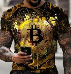Camisetas para hombre Camiseta Crypto Currency Traders Gold Coin Cotton Shirts2183881