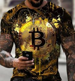 Camisetas para hombre Camiseta Crypto Currency Traders Gold Coin Cotton Shirts3918647