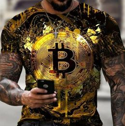T-shirts pour hommes T-shirt Crypto Traders de devises Gold Coin Cotton Shirts2801366
