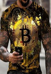T-shirts pour hommes T-shirt Crypto Trading Traders Gold Coin Cotton Shirts8636736