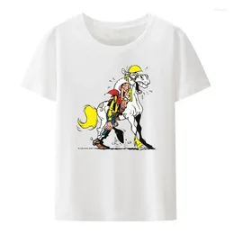 Mannen T-shirts T-shirt Lucky Luke Dalton Jolly Jumper Daisy Town Fumetto Print Korte Mouw Tee Zomer Kleding Voor mannen Kleding Camiseta