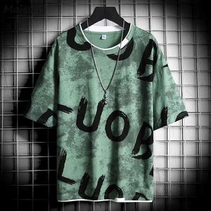 Camisetas para hombre Camisetas Hombre Oneck Verano Allmatch High Street Teens Baggy Ulzzang Tops Moda Popular Chic Nueva llegada Carta Hombre Z0522