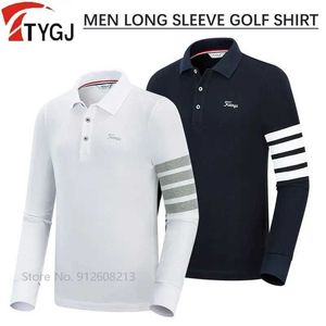 T-shirts masculins ttygj hommes chemises Stripe t-shirt respirant mâle mâle de polo décontracté jersey de sport