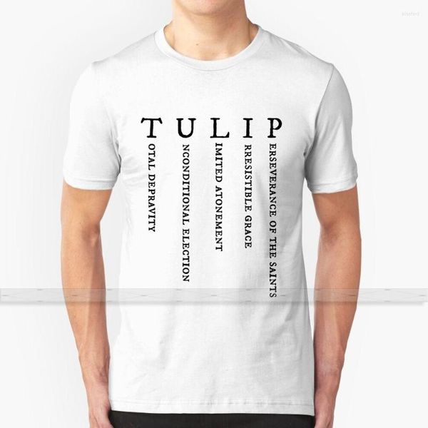 Camisetas para hombre Tulip V.1 Diseño personalizado Estampado para hombres Mujeres Camiseta fresca de algodón Tamaño grande 6XL John Calvinism