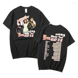 Camisetas para hombre TWICE Shirt 5TH READY TO BE Poster Print T-shirt Mujer Hombre Algodón Calidad Verano Manga corta Camisetas Moda Y2k Ropa