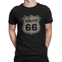 T-shirts masculins U S Route 66 Retro Tshirt Homme Mens Vêtements Polyester T-shirt pour hommes T240425