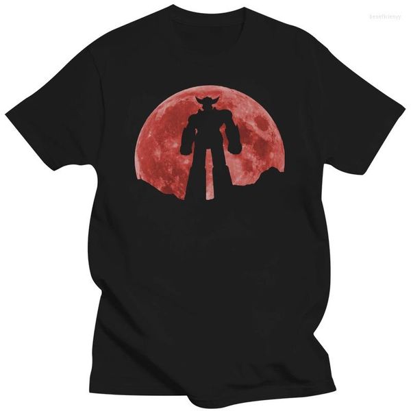 T-shirts pour hommes UFO Robot Goldrake Goldrake Grendizer Anime Red Moon Shirt Grunge Adultes Loose Cotton Men Cloth Harajuku O Neck Tee