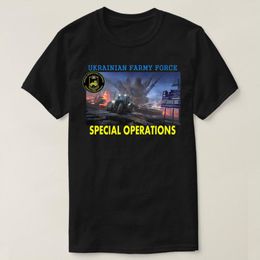 T-shirts pour hommes Ukrainien Farmer Force Tractor Pulling Tank Special Operations Shirt. T-shirts décontractés en coton à manches courtes haut ample S-3XL