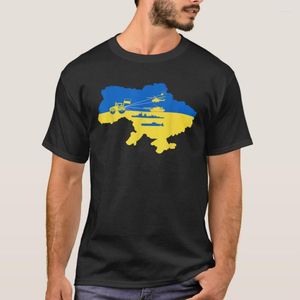 Heren t shirts Oekraïense kaart boer trekken tank schip mannen t-shirt korte mouw casual katoen o-neck zomer tees