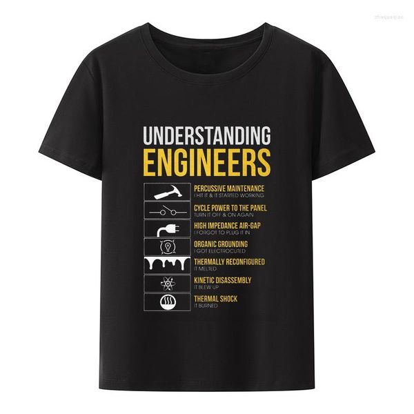 Camisetas para hombre Comprensión Ingenieros Camisetas de algodón Miles Morales Camisa transpirable Top Y2k Tops Estampado Orgullo Ropa para hombre Ocio Fresco