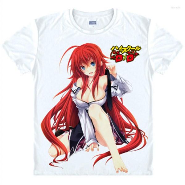 T-shirts pour hommes T-shirt Anime unique impression 3D lycée DxD chemise Issei Hyodo Rias lycée Cosplay Camiseta Masculina