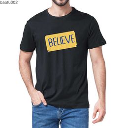 Camisetas de hombre Unisex 100% algodón Ted Lasso Believe Coach Richmond Football Funny Soccer Faith Camiseta de gran tamaño para hombre Camiseta informal para mujer W0322