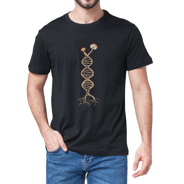 T-shirts pour hommes Unisexe 100% Champignons sélectionnés répartis dans mon ADN Shroom Champignons fongiques Romans pour hommes T-shirts excessifs Vêtements de rue décontractés pour femmes 230407
