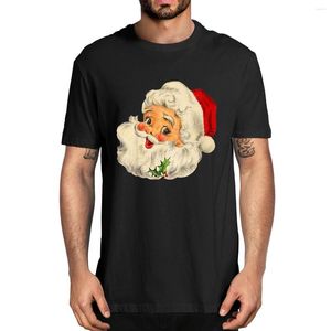 Hommes T-shirts Unisexe Coton Cool Vintage Noël Père Noël Visage Hommes T-Shirt Cadeaux Vêtements Casual Tee Streetwear Drôle De Luxe Tops