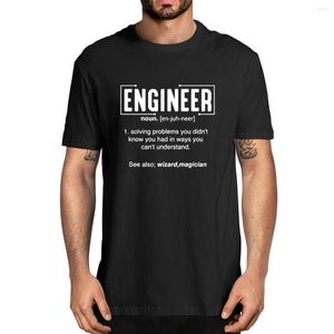 Camisetas para hombre Ingeniero de algodón unisex Definición de papá Sustantivo Divertido Verano Camiseta de manga corta para hombre Novedad Mujer Casual Streetwear EU