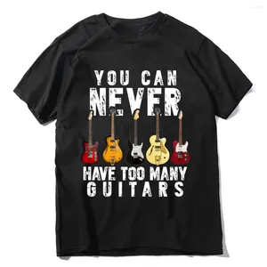 Heren T-shirts Unisex Katoen Je kunt nooit teveel gitaren hebben Muziek Grappig cadeau T-shirt Herenkleding Tee Streetwear Casual Tops