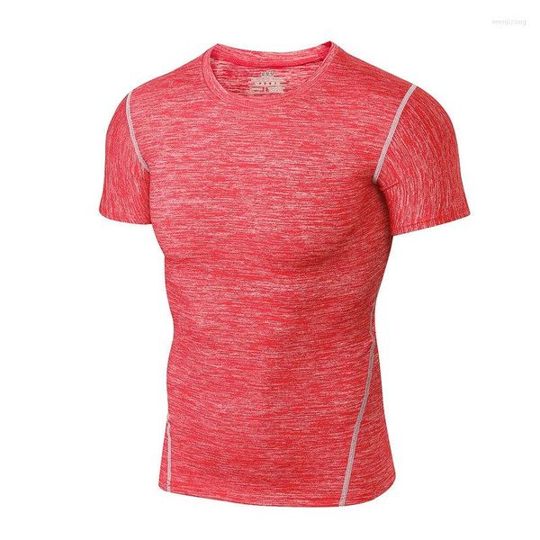 T-shirts pour hommes unisexe homme femme séchage rapide élastique Fitness manches courtes T-shirt couleur unie mouvement loisirs t-shirts