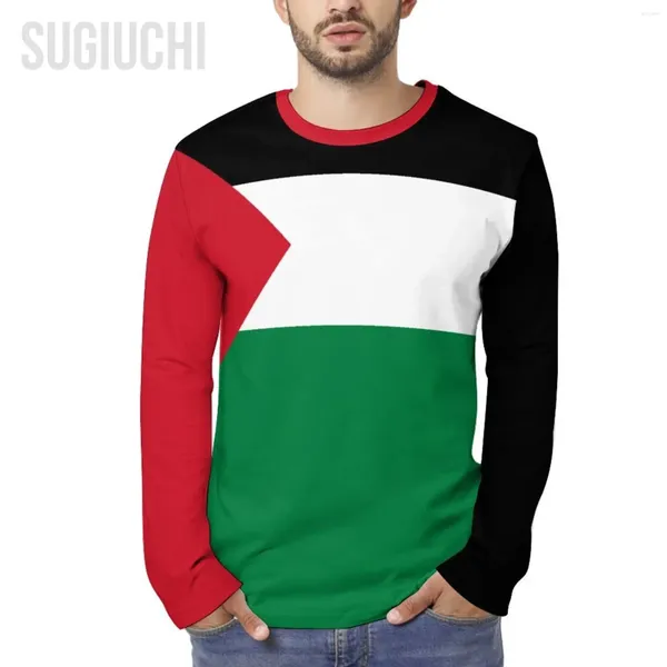 T-shirts pour hommes unisexe hommes long t-shirt drapeau palestinien palestinien impression 3D homme t-shirt mode vêtements survêtements manches