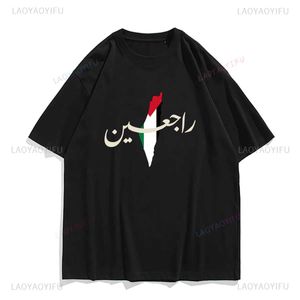 T-shirts voor heren unisex Palestijne vlag Gedrukte T-shirt Top dames t-shirt heren t-shirt nummer naam grafisch t-shirt korte slv o-neck cotton t-shirt t240508