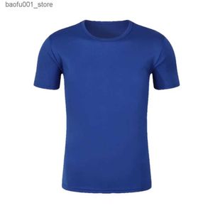 T-shirts pour hommes T-shirt de course unisexe Sweat-shirt à séchage rapide Bordure exquise Pull de couleur unie T-shirts Top Sportswear Q240220