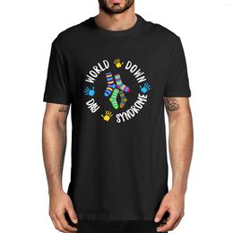 Heren t shirts unisex World Down Syndrome Day Awareness Socks Right Kids Vintage heren katoen grappige korte mouw cadeau t-shirt t-shirt