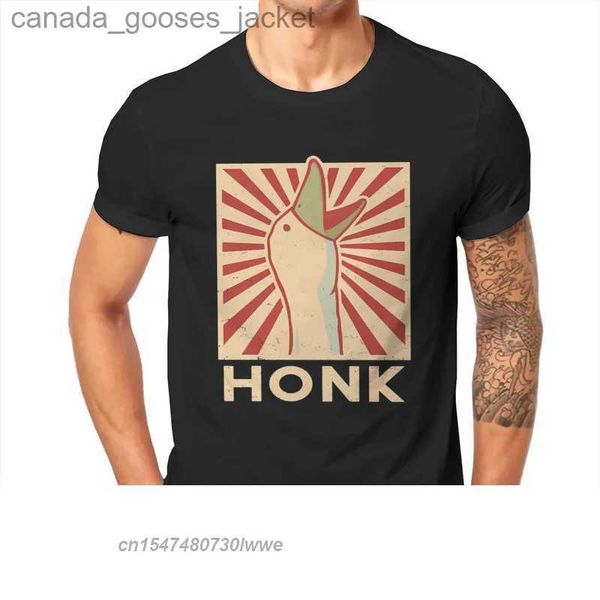 Camisetas para hombres Sin título Honk Bell Juego Internet Meme 100% Camiseta de algodón Honk Camiseta básica Homme Hombres Ropa Impresión Moda L231208