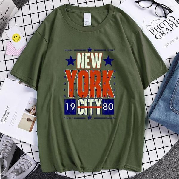 T-shirts masculins Urban Street York City Création en 1980 TSHIRTS MALI-CO COTTON TSHIRT HIP HOP GRAPHIC TOP CLASSIQU