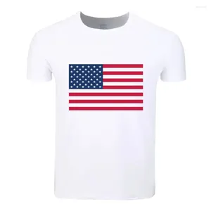 T-shirts pour hommes USA America Flag Qualité Impression Coton T-shirt d'été Personnalisé Casual Col rond Manches courtes Taille de l'UE Tee-shirt surdimensionné