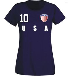 T-shirts pour hommes Usa Amerika Damen T-Shirt Navy Team Nr All 10 Footballer 2023 Brand Tshirt Homme Tees Print Harajuku T-Shirts