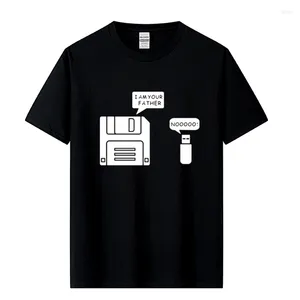 Heren t shirts usb floppy disk ik ben je vaderhirt humor t-shirt harajuku streetwear casual camisetas hombre mans t-shirt