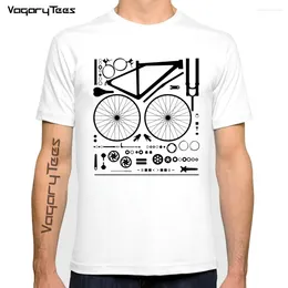 Heren t shirts vagarytees fietsonderdelen structuur print t-shirt mode mannen shirt gedemonteerd streetwear casual hiphop t-shirt