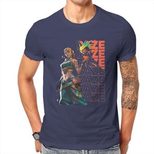 T-shirts pour hommes VALORANT Game Raze Tshirt Harajuku Grunge Streetwear Tops Grand T-shirt à col rond en coton
